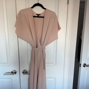 Blush Pink Wrap Dress